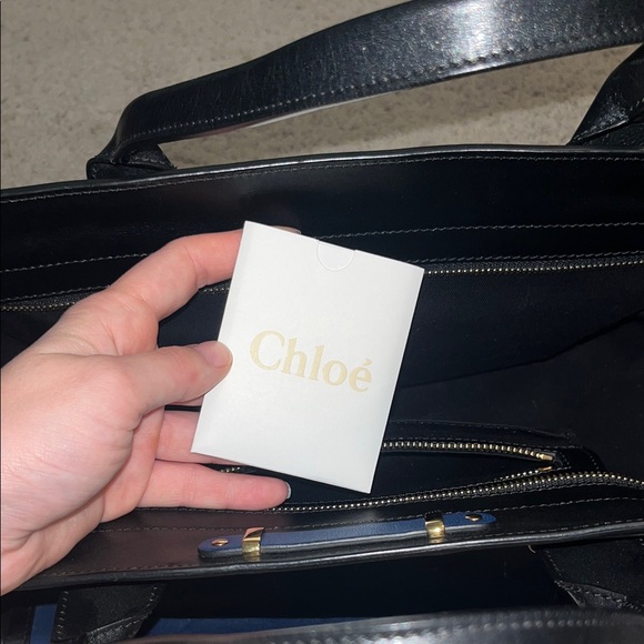 Chloe blue and black tote - Picture 3 of 6